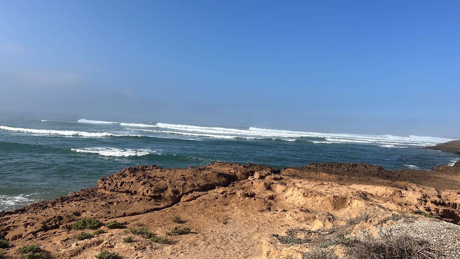 Panorama des Strandes von Sidi Kaouki an der Atlantikküste